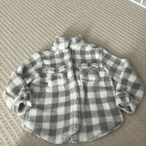Fleece button down jacket